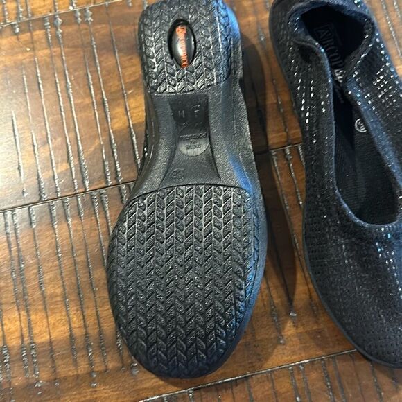 Arcopedico black shimmer ballet flats slip on 38 7 7.5 - Picture 4 of 6